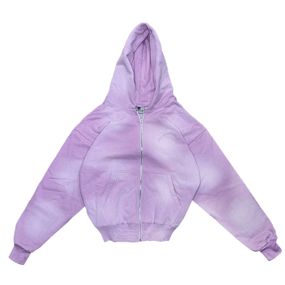 Sun faded Bubblegum Zip hoodie